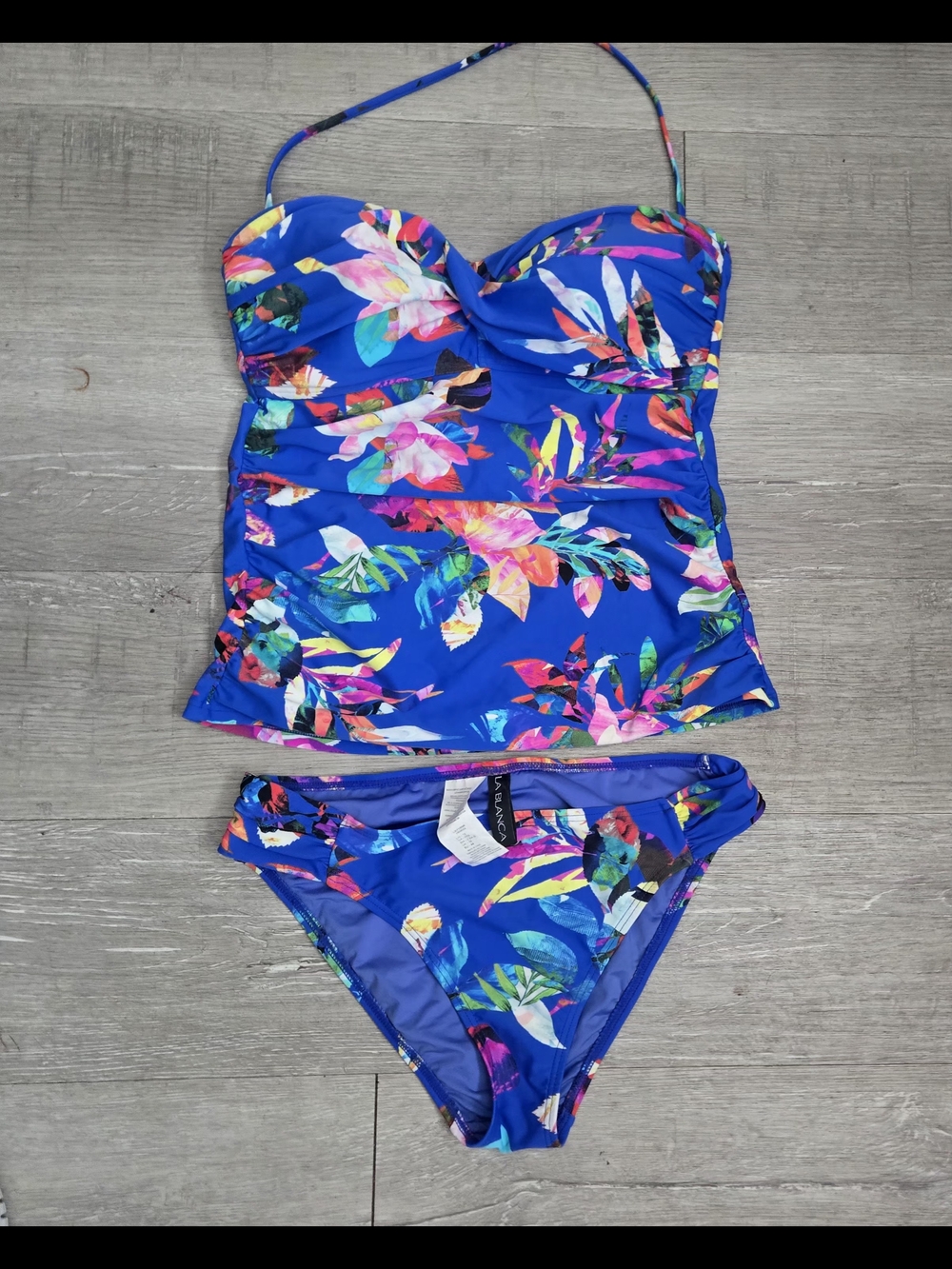 Blue Floral Tankini Two  Piece Set - Brand Unknown
